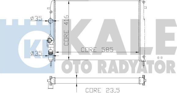 KALE OTO RADYATÖR 205500 - Radiator, mühərrikin soyudulması furqanavto.az