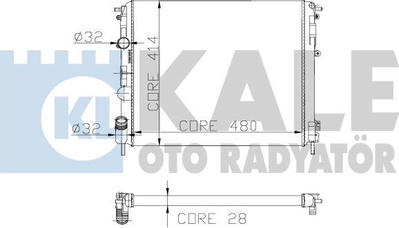 KALE OTO RADYATÖR 205600 - Radiator, mühərrikin soyudulması furqanavto.az