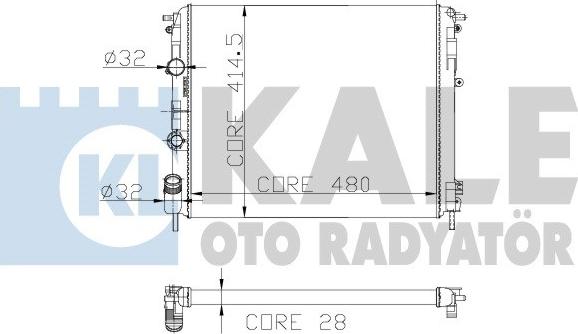 KALE OTO RADYATÖR 205700 - Radiator, mühərrikin soyudulması furqanavto.az