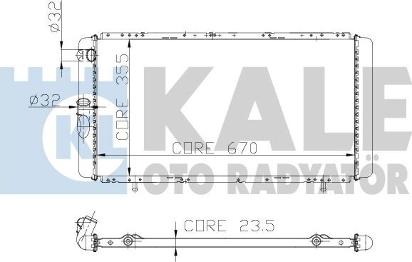 KALE OTO RADYATÖR 208500 - Radiator, mühərrikin soyudulması furqanavto.az