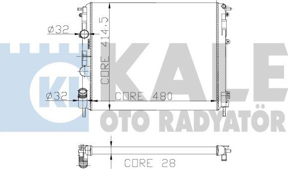 KALE OTO RADYATÖR 207100 - Radiator, mühərrikin soyudulması furqanavto.az