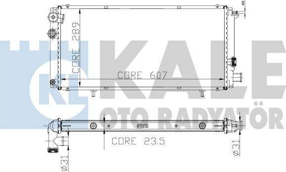 KALE OTO RADYATÖR 211000 - Radiator, mühərrikin soyudulması furqanavto.az