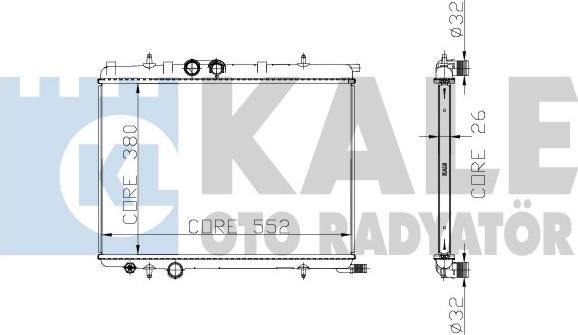 KALE OTO RADYATÖR 213100 - Radiator, mühərrikin soyudulması furqanavto.az