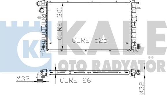 KALE OTO RADYATÖR 217100 - Radiator, mühərrikin soyudulması furqanavto.az