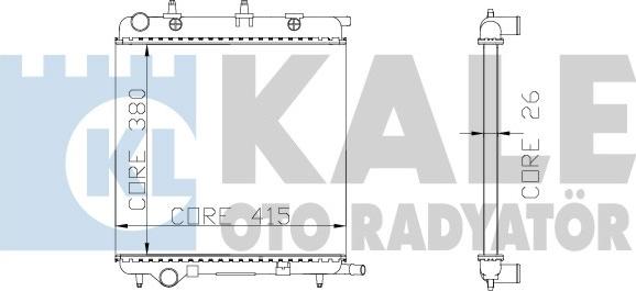 KALE OTO RADYATÖR 285200 - Radiator, mühərrikin soyudulması furqanavto.az