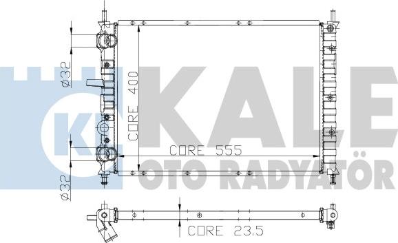 KALE OTO RADYATÖR 231400 - Radiator, mühərrikin soyudulması furqanavto.az