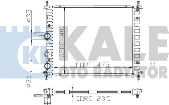 KALE OTO RADYATÖR 231300 - Radiator, mühərrikin soyudulması furqanavto.az