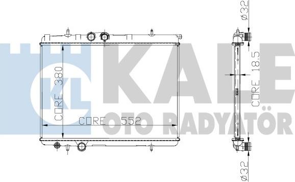 KALE OTO RADYATÖR 224700 - Radiator, mühərrikin soyudulması furqanavto.az