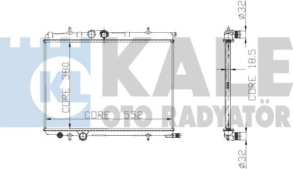 KALE OTO RADYATÖR 225100 - Radiator, mühərrikin soyudulması furqanavto.az