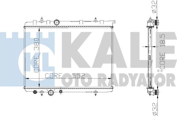 KALE OTO RADYATÖR 225300 - Radiator, mühərrikin soyudulması furqanavto.az