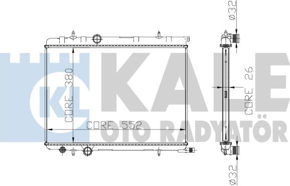 KALE OTO RADYATÖR 225200 - Radiator, mühərrikin soyudulması furqanavto.az