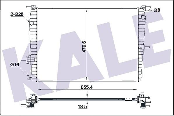 KALE OTO RADYATÖR 220600 - Radiator, mühərrikin soyudulması furqanavto.az