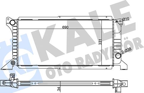 KALE OTO RADYATÖR 221300 - Radiator, mühərrikin soyudulması furqanavto.az