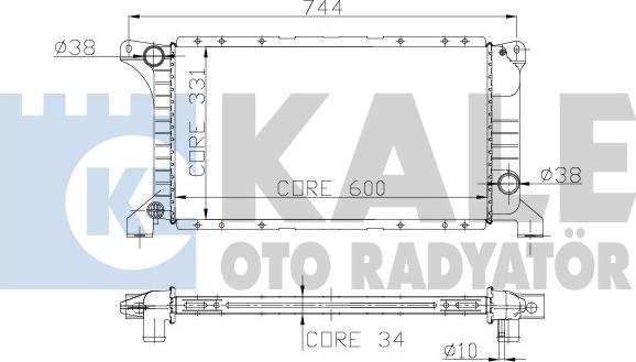 KALE OTO RADYATÖR 221200 - Radiator, mühərrikin soyudulması furqanavto.az