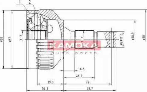 Kamoka 6962 - Birləşmə dəsti, ötürücü val furqanavto.az