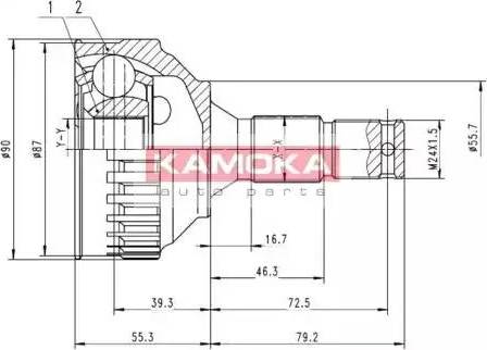 Kamoka 6924 - Birləşmə dəsti, ötürücü val furqanavto.az