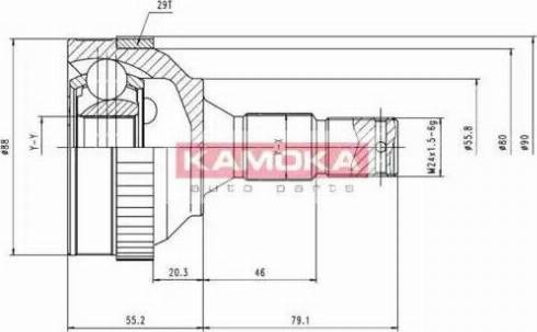 Kamoka 6484 - Birləşmə dəsti, ötürücü val furqanavto.az