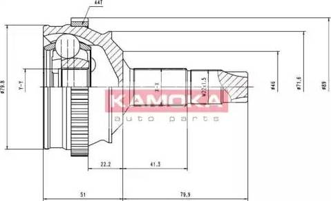 Kamoka 6634 - Birləşmə dəsti, ötürücü val furqanavto.az