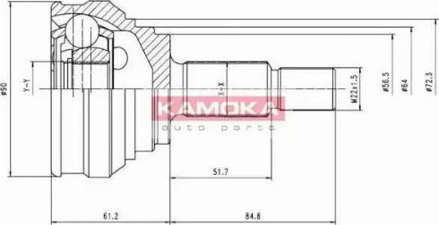 Kamoka 6146 - Birləşmə dəsti, ötürücü val furqanavto.az