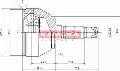 Kamoka 6180 - Birləşmə dəsti, ötürücü val furqanavto.az