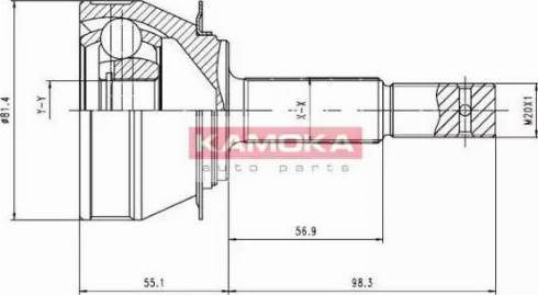 Kamoka 6136 - Birləşmə dəsti, ötürücü val furqanavto.az