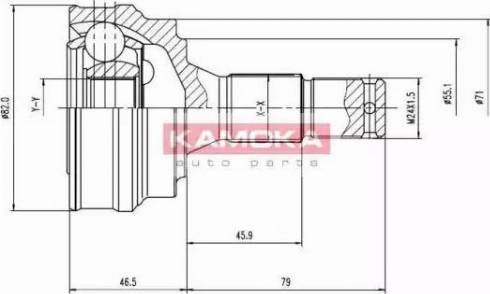 Kamoka 6138 - Birləşmə dəsti, ötürücü val furqanavto.az