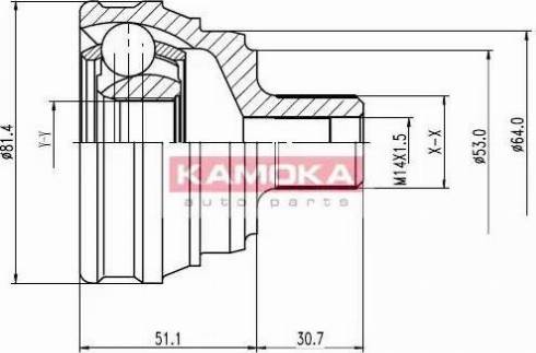 Kamoka 6206 - Birləşmə dəsti, ötürücü val furqanavto.az