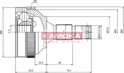 Kamoka 6224 - Birləşmə dəsti, ötürücü val furqanavto.az