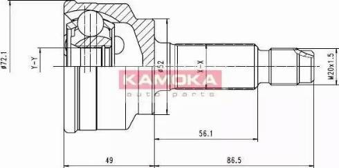 Kamoka 6709 - Birləşmə dəsti, ötürücü val furqanavto.az
