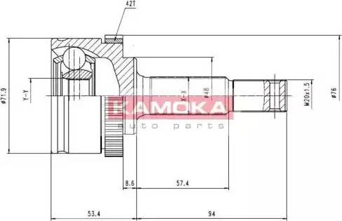 Kamoka 6783 - Birləşmə dəsti, ötürücü val furqanavto.az