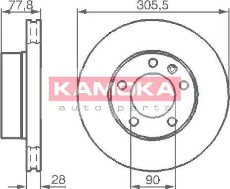 Kamoka 1032434 - Əyləc Diski furqanavto.az