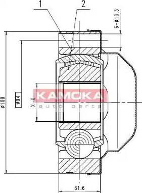 Kamoka 8713 - Birləşmə dəsti, ötürücü val furqanavto.az