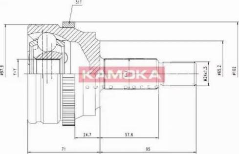 Kamoka 7090 - Birləşmə dəsti, ötürücü val furqanavto.az