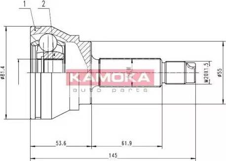 Kamoka 7350 - Birləşmə dəsti, ötürücü val furqanavto.az