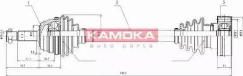 Kamoka VW1138919 - Sürücü mili furqanavto.az