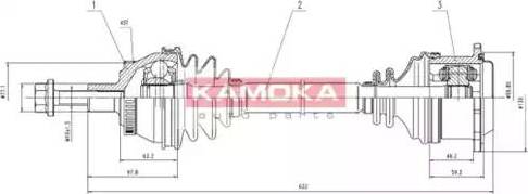 Kamoka VW1138921A - Sürücü mili furqanavto.az