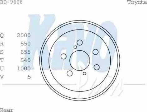 Kavo Parts BD-9608 - Əyləc barabanı furqanavto.az