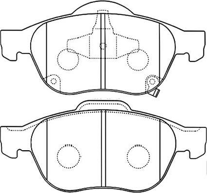 Kavo Parts BP-9080 - Əyləc altlığı dəsti, əyləc diski furqanavto.az