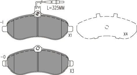 Kavo Parts BP-9162 - Əyləc altlığı dəsti, əyləc diski furqanavto.az