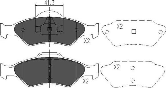 Kavo Parts KBP-4561 - Əyləc altlığı dəsti, əyləc diski furqanavto.az