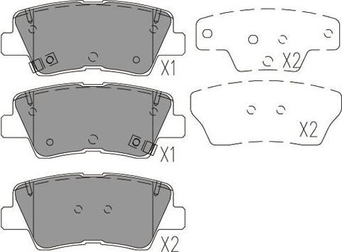 Kavo Parts BP-4031 - Əyləc altlığı dəsti, əyləc diski furqanavto.az