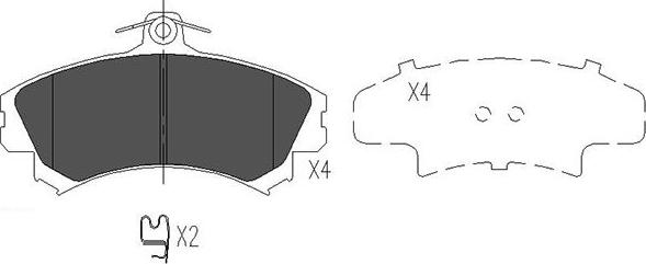 Kavo Parts BP-5553 - Əyləc altlığı dəsti, əyləc diski furqanavto.az