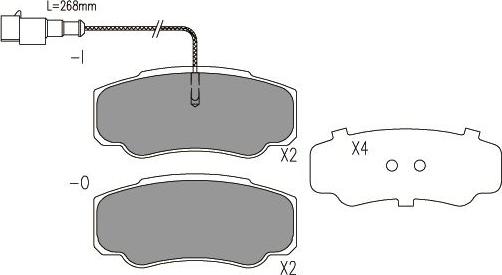 Kavo Parts BP-6613 - Əyləc altlığı dəsti, əyləc diski furqanavto.az