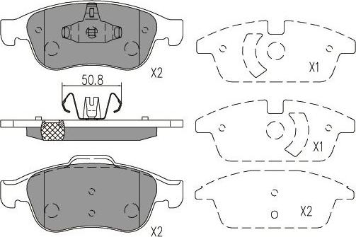 Kavo Parts BP-6639 - Əyləc altlığı dəsti, əyləc diski furqanavto.az