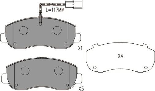 Kavo Parts BP-6635 - Əyləc altlığı dəsti, əyləc diski furqanavto.az