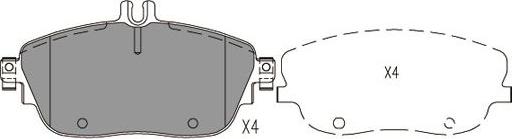 Kavo Parts BP-6638 - Əyləc altlığı dəsti, əyləc diski furqanavto.az