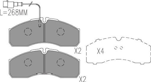 Kavo Parts BP-6625 - Əyləc altlığı dəsti, əyləc diski furqanavto.az