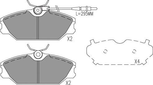 Kavo Parts BP-1025 - Əyləc altlığı dəsti, əyləc diski furqanavto.az