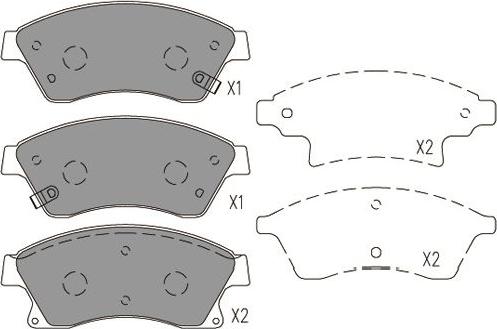 Kavo Parts KBP-1016 - Əyləc altlığı dəsti, əyləc diski furqanavto.az