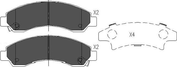 Kavo Parts KBP-3514 - Əyləc altlığı dəsti, əyləc diski furqanavto.az